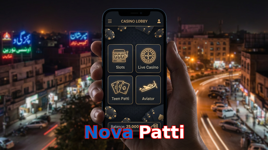 Main screen of Nova Patti app page for PK players